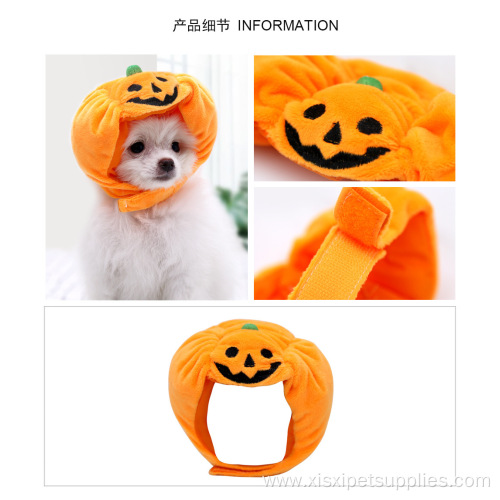 Plush Warm Cute Christmas Pumpkin Halloween Dog Hat